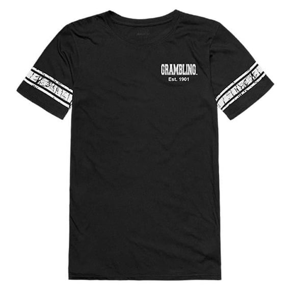W Republic Grambling State University Practice T-Shirt for Women, Black & White - Medium