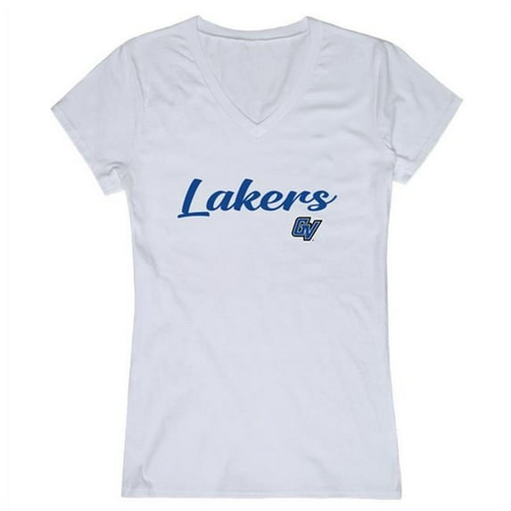 W Republic Grand Valley State University Script T-Shirt for Women, White - Small