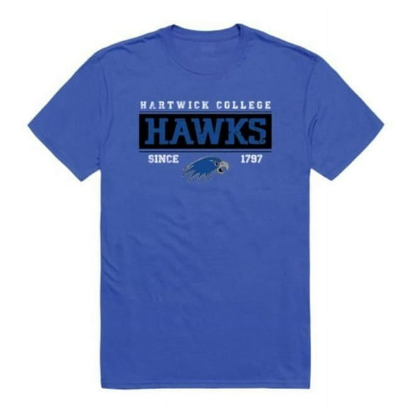 W Republic Hartwick College Hawks College Established T-Shirt, Royal - Extra Large