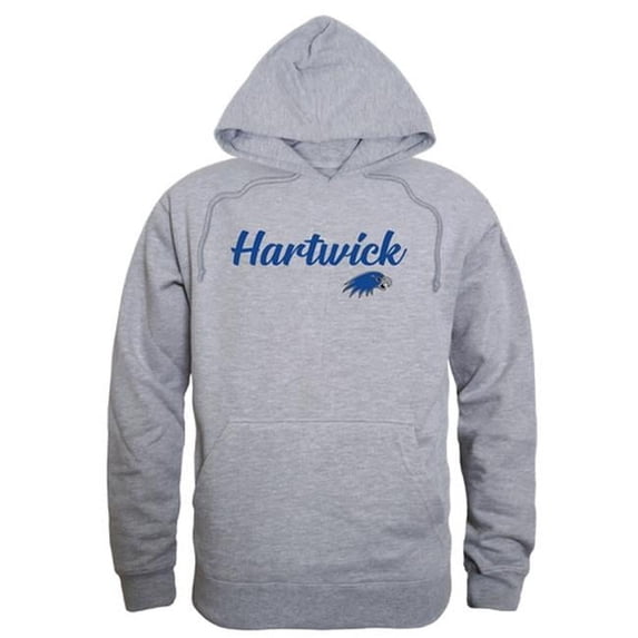 W Republic Hartwick College Hawks Script Hoodie, Heather Grey - Small
