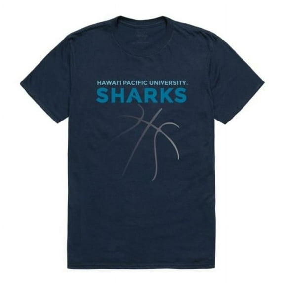 W Republic Hawaii Pacific University Sharks College Basketball T-Shirt, Navy - Extra Large
