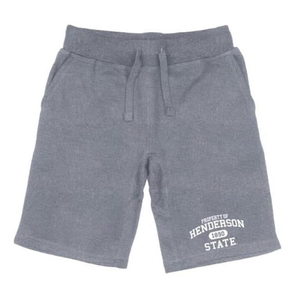 W Republic 566-719-HGY-04 Henderson State University Reddies Property Shorts, Heather Grey - Extra Large