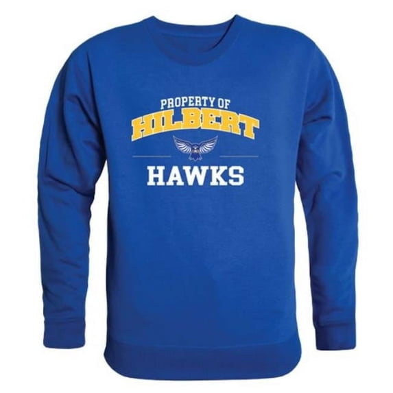 W Republic Hilbert College Hawks Property of Crewneck Sweatshirt, Royal - 2XL