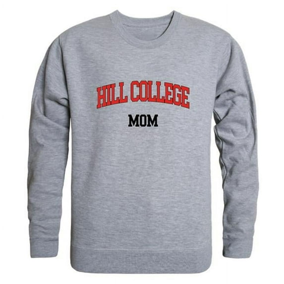 W Republic Hill College Rebels Mom Crewneck Sweatshirt, Heather Grey - Small