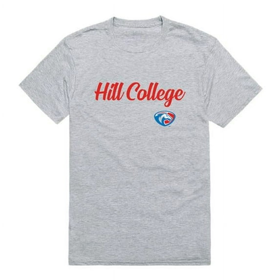 W Republic Hill College Rebels Script T-Shirt, Heather Grey - Large