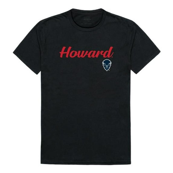 W Republic Howard University Script T-Shirt, Black - Large