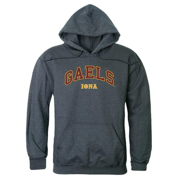 W Republic Iona College Campus Hoodie, Heather Charcoal 2 - Small