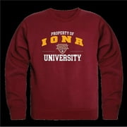W Republic  Iona University Gaels Property of Crewneck Sweatshirt, Maroon - Extra Large
