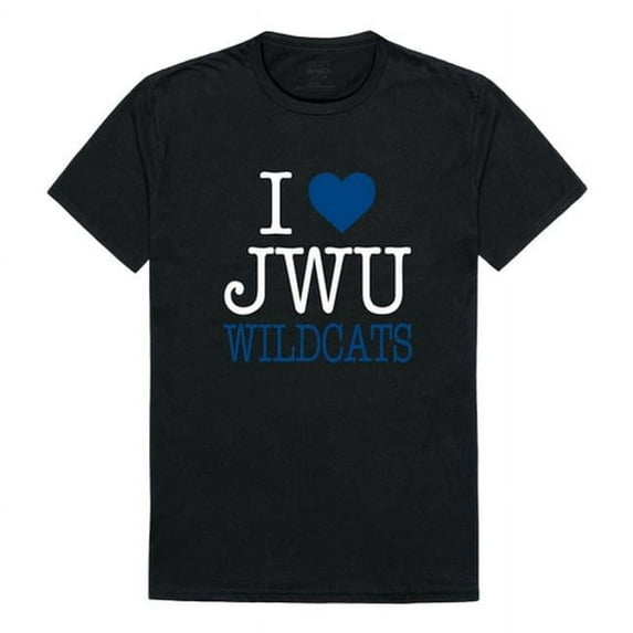 W Republic Johnson & Wales University Wildcats I Love T-Shirt, Black - Medium