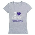 thumbnail image 1 of W Republic  Kentucky Wesleyan College Panthers I Love Women T-Shirt, Heather Grey - Small, 1 of 1