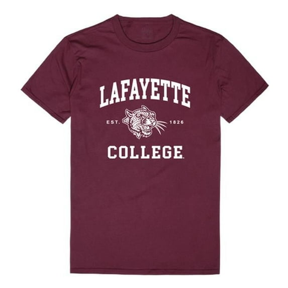 W Republic 526-323-MAR-03 Lafayette College Seal T-Shirt, Maroon & White - Large