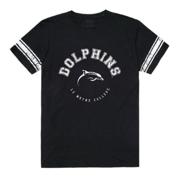 W Republic Le Moyne College Dolphins Men Football T-Shirt, Black - 2XL