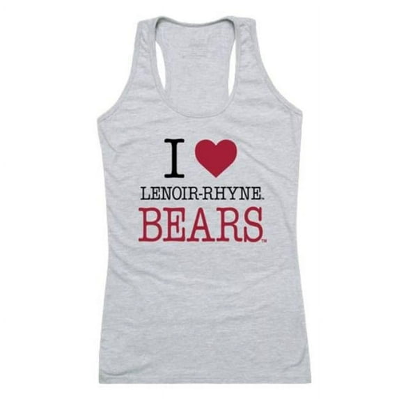 W Republic Lenoir-Rhyne University Bears Women I Love Tank Top, Heather Grey - Medium