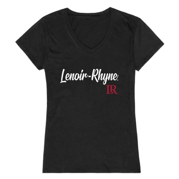 W Republic Lenoir-Rhyne University Bears Women Script Short Sleeve T-Shirt, Black - Large