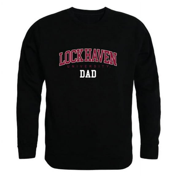 W Republic Lock Haven University Bald Eagles Dad Crewneck Sweatshirt, Black - Small