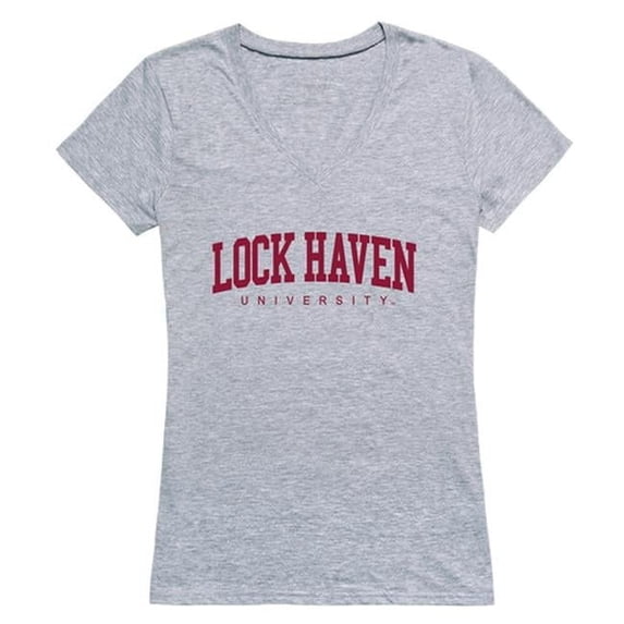 W Republic Lock Haven University Bald Eagles Game Day Women T-Shirt, Heather Grey - Small