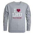 thumbnail image 1 of W Republic  Lock Haven University Bald Eagles I Love Crewneck Sweatshirt, Heather Grey - 2XL, 1 of 1
