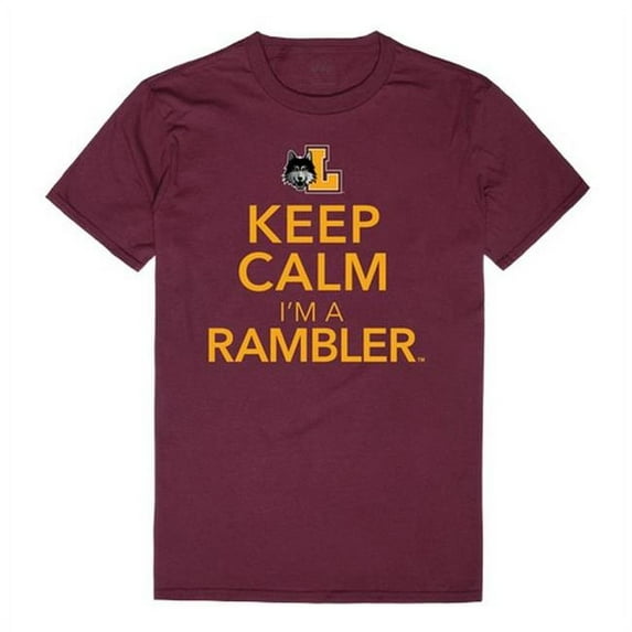 W Republic Loyola University Chicago Men Keep Calm T-Shirt, Maroon White - Extra Large