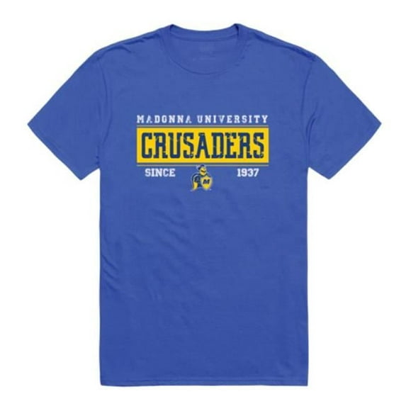 W Republic Madonna University Crusaders College Established T-Shirt, Royal - 2XL