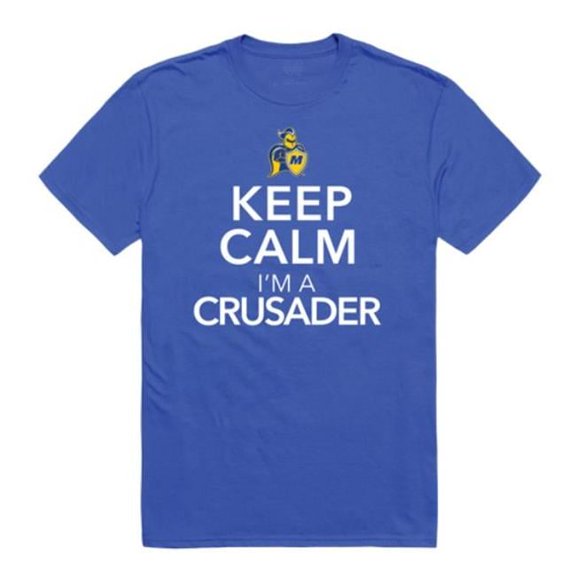 W Republic  Madonna University Crusaders Keep Calm T-Shirt, Royal - Medium