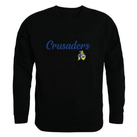 W Republic Madonna University Crusaders Script Crewneck Sweatshirt, Black - Extra Large