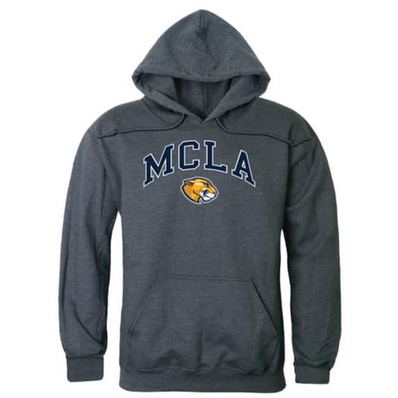 W Republic Massachusetts College of Liberal Arts Trailblazers Campus Hoodie, Heather Charcoal - 2XL