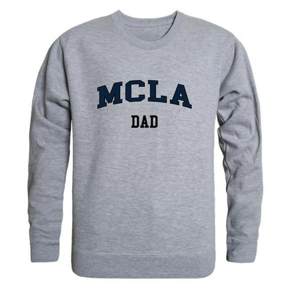 W Republic Massachusetts College of Liberal Arts Trailblazers Dad Crewneck Sweatshirt, Heather Grey - Large