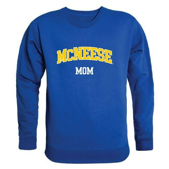 W Republic 564-338-RYL-01 McNeese State University Womens Mom Crewneck T-Shirt, Royal - Small