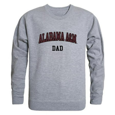 W Republic Men Alabama A&M University Bulldogs Dad Crewneck Fleece, Heather Grey - Extra Large
