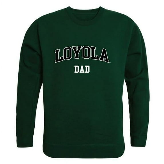 W Republic 562-332-FOR-05 Men Loyola Maryland Greyhounds Dad Crewneck Fleece, Forest Green - 2XL