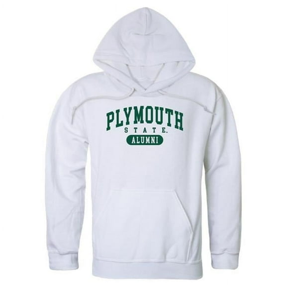 W Republic 561-457-WHT-03 Men Plymouth State University Alumni Hoodie, White - Large
