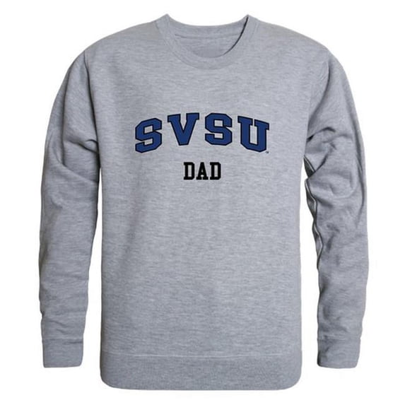 W Republic Men Saginaw Valley State Cardinals Dad Crewneck Fleece, Heather Grey - Large