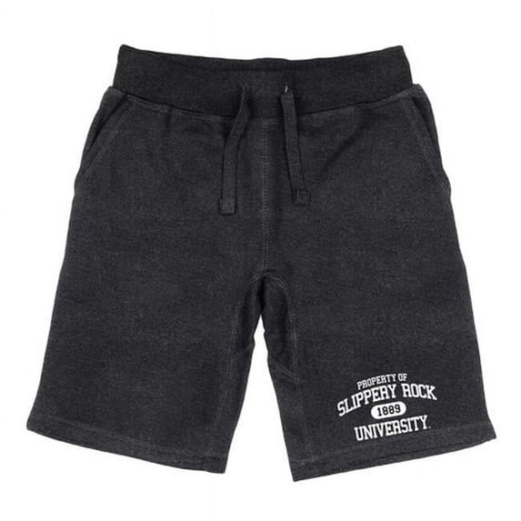 W Republic 566-381-HCH-01 Men Slippery Rock University of Pennsylvania Property Shorts, Heather Charcoal - Small
