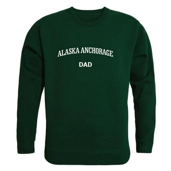 W Republic 562-259-FOR-05 Men University of Alaska Anchorage Seawolves Dad Crewneck Fleece, Forest Green - 2XL