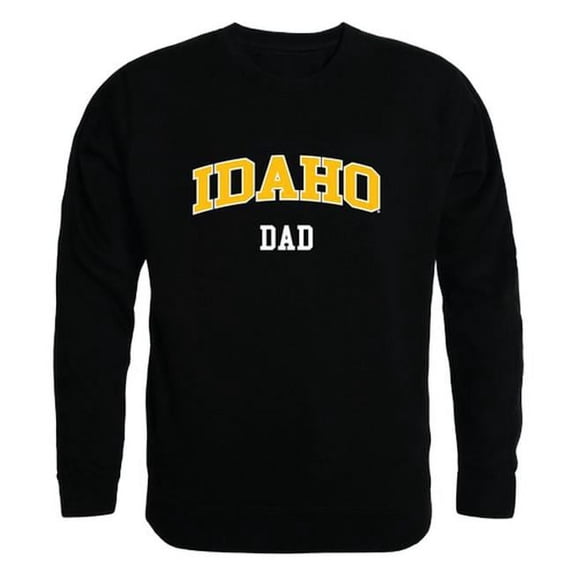 W Republic Men University of Idaho Vandals Dad Crewneck Fleece, Black - Large