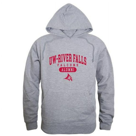 W Republic Men Wisconsin River Falls Falcons Alumni Hoodie, Heather Grey - Extra Large