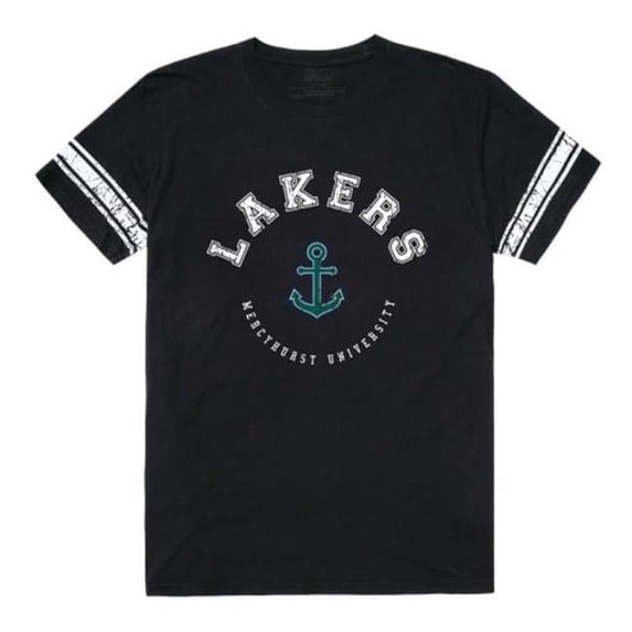 W Republic Mercyhurst University Lakers Men Football T-Shirt, Black - Small