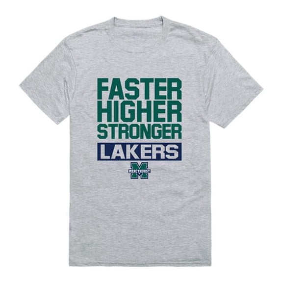 W Republic Mercyhurst University Lakers Workout T-Shirt, Heather Grey - Extra Large
