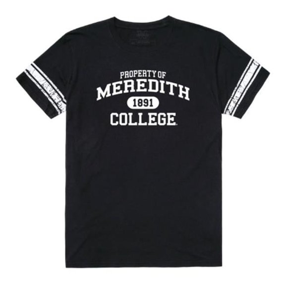 W Republic Meredith College Avenging Angels Property Football T-Shirt, Black - Small