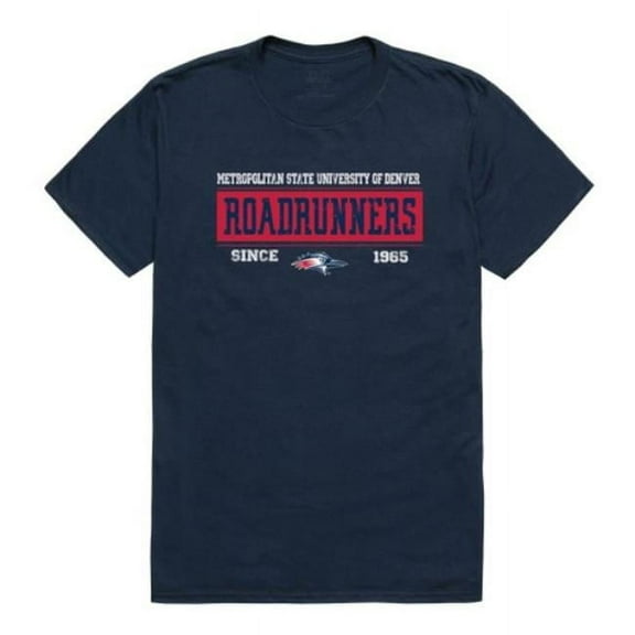 W Republic  Metropolitan State University of Denver Roadrunners College Established T-Shirt, Navy - Small