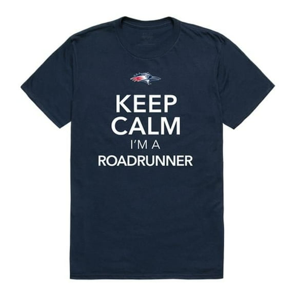W Republic Metropolitan State University of Denver Roadrunners Keep Calm Short Sleeve T-Shirt, Navy - Large