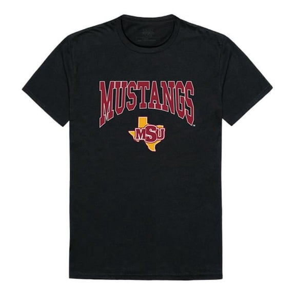 W Republic Midwestern State University Mustangs Athletic T-Shirt, Black - Medium