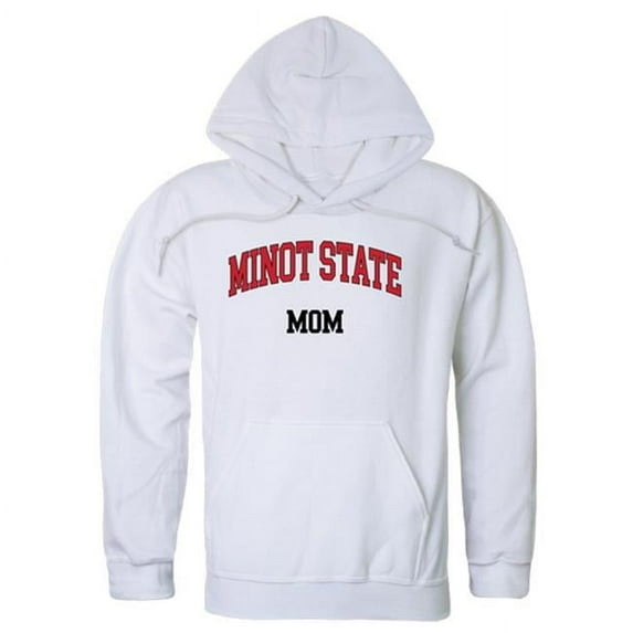 W Republic Minot State University Beavers Mom Hoodie, White - Medium