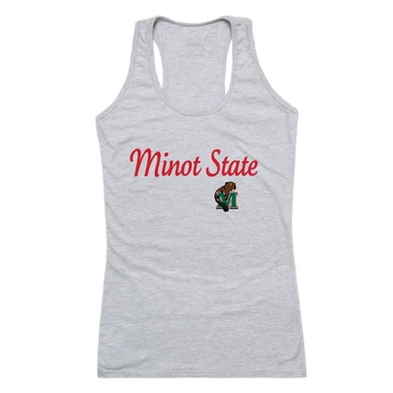 W Republic Minot State University Beavers Script Tank Top, Heather Grey - 2XL