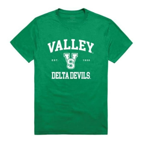W Republic  Mississippi Valley State University Delta Devils & Devilettes Seal College T-Shirt, Kelly - Large