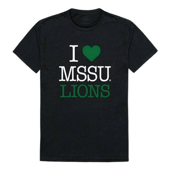 W Republic  Missouri Southern State University Lions I Love T-Shirt, Black - 2XL