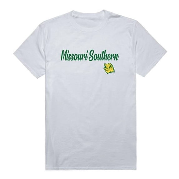 W Republic Missouri Southern State University Lions Script T-Shirt, White - Medium