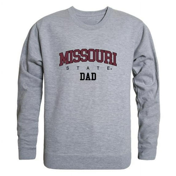 W Republic Missouri State University Bears Dad Crewneck Sweatshirt, Heather Grey - Extra Large