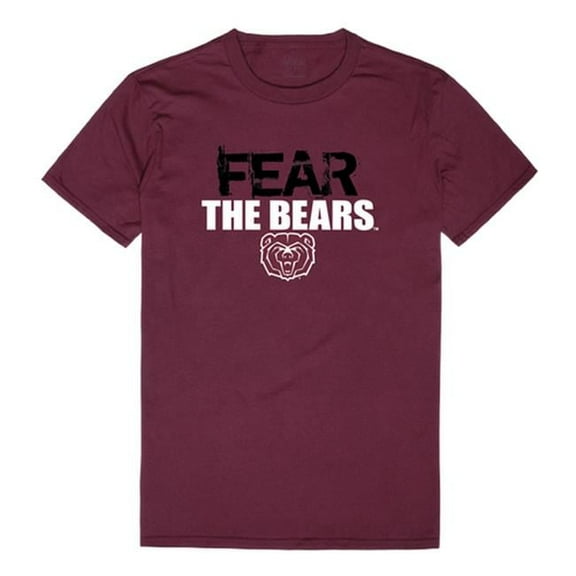 W Republic  Missouri State University Bears Fear College Short Sleeve T-Shirt, Maroon - Extra Large