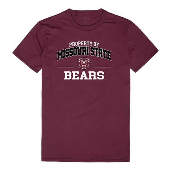 W Republic  Missouri State University Bears Property College T-Shirt, Maroon - Medium